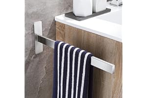 OETAMS Porta Asciugamani Bagno Adesivo Portasciugamani da Parete in Acciaio Inox Porta Salviette Bagno Senza Foratura Cucina 38 CM, Argento Chrome