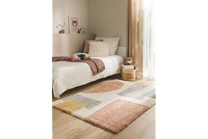 benuta Lytte Dywan dziecięcy Gobi, wielokolorowy, 140 x 200 cm, włókno syntetyczne, prostokątny, w stylu: geometryczny, Hygge & Cozy, Scandi Living – łatwy w pielęgnacji do pokoju dziecięcego, salonu