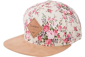 Blackskies® Snapback Cap | Damen Herren Baseball Kappe mit Stick oder floralen Muster Unisex Mütze Cap - Basecap Männer Frauen Streetwear Outdoor Sommer Freizeit