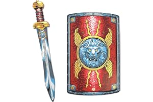 Liontouch Roman Legionary Gladius Sword & Scutum Shield | Historical Toy Set for Children's Pretend Soldier Play in Ancient Rome | Safe Weapons & Accessories for Kids' Dress Up & Gladiator Costumes