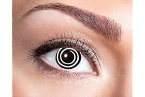 ‎ZOELIBAT Eyecatcher 84095241-w04 - Farbige Kontaktlinsen, 1 Paar, Wochenlinse, Schwarz, Karneval, Fasching, Halloween