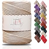 Makromecity Premium Polyester Macrame Cord, 3mm x 120m Macrame Cord Polypropylene Macrame Cord for Wall Hanging, Bags, Charge