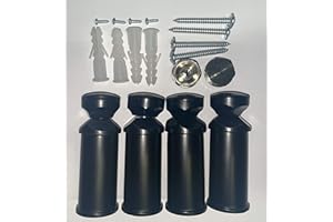 ANAPONT Supporto Per Radiatore Asciugamani In Bianco Cromo E Nero Adatto Per Dritto E Curvo Radiatore - 2. nero