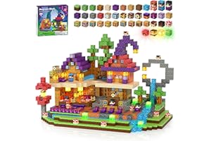 Kryzomat Bloc Construction Magnetique avec LED 200 PCS, Magnetic Blocks pour 3+ Ans, Cube Magnétique Garçon Fille, Construction Magnetique Enfant Magie Cadeau pour Noël Anniversaire