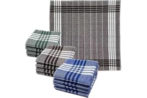 JukLoos Herren Taschentücher 100% Baumwolle Stofftaschentücher 40 x 40 cm