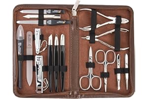 DREI SCHWERTER 3 Swords Germany zestaw do manicure do paznokci 'Kraków' 16 elementów szklany pilnik Solingen 600