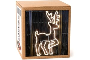 Gartenpirat Reno metalico Tubo luz neón 600 LED Blanco cálido Exteriores 83x48cm