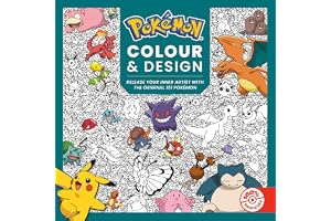 Pokémon Colour and Design: the official Pokémon colouring book for fans of the original game, relaxing and satisfying. Perfec