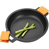 BRA Efficient | Low Nonstick Casserole Without Lid 11" | Without glass lid, includes removable silicone handles, suitable for