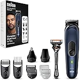 Braun Recortadora de Barba Series 7 Máquina Cortar Pelo, Máquina de afeitar, Cortapelos Hombre Kit 10 en 1 Para Barba, Pelos,