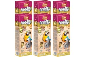 Vitapol Smakers® Parrot Treat Sticks – Variety of Snacks for Budgies, Cockatiels & Large Parrots | Natural Fruit, Egg, Honey, Seed | Vitamin-Rich Snacks, Health & Plumage Support (Kiwi, 1.8kg)
