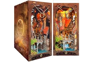 Kit Book Nook DIY per Adulti: LUMYCE Casa in Miniatura con Luci LED da Montare, Modellismo 3D Creativo per Decorare Librerie - Regalo Originale per Appassionati di Fai da Te