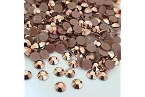 MajorCrafts 3000pcs 3mm ss12 Jelly AB Flat Back Round 14 Facets Resin Rhinestones Arts and Crafts Embellishment Gems (Metallic Bronze Brown C58)