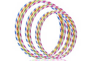 TRADEXONE Hula Hoop - Multicolor Fitness Hula Hoops - Glitter 50cm, 60cm, 70 cm Plastic Hula Hoops for adults, Fitness and Dance Exercise Hoola hoops for kids