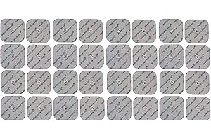 Healthcare World 32 electrodos TENS con botón pulsado para TENS dispositivos EMS encajará Beurer y Sanitas