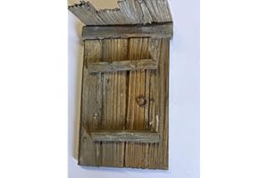 menta-modellbau Old Wooden Door Made of Real Wood, Nativity Scene Accessories
