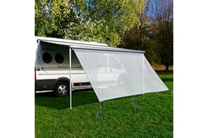 your GEAR Capri Sun Blocker Paroi avant et parois latérales perméable au vent pour auvent, protection visuelle et protection solaire, 3 passepoils, diamètre 4,3, 6,2 et 7 mm, largeurs de 240 à 480 cm