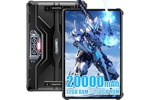 OUKITEL RT8 Niezniszczalny Tablet 20000 mAh - 12 GB RAM + 256 GB ROM, 11-Calowy Wytrzymały Tablet FHD+, Aparat 48 MP + 32 MP, Tablet Dotykowy z Systemem Dual SIM 4G, IP68/OTG/NFC/500Nit/2 Lata