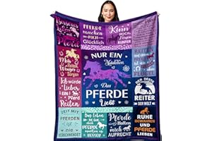 Yesbird Pferde Mädchen Geschenk, Pferde Sachen, Geschenk Pferdeliebhaber, Pferde Geschenke für mädchen, Geschenke für Mädchen/Freundin/Mutter/Tochter Decke 150x130CM