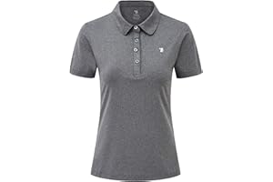 YSENTO Damen Golf Poloshirt Kurzarm Polohemd Schnelltrocknend Atmungsaktiv Sport Tennis Lady-Fit T-Shirts