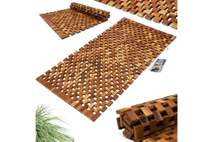 Trä Badmatta Trall Dusch Mattor Acacia/Eucalyptus | Halkfri badrumsmatta för dusch spa pool bastu is bad toalettmatta trä golvmatta duschmatta badrumstillbehör