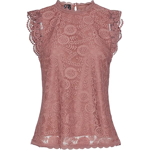 ONLY Onlkaro S/L Lace Top Noos WVN, roze, XL