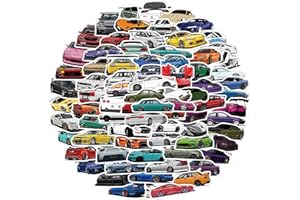 LYUNMU Lot de 100 autocollants JDM pour adultes et adolescents - Pour bouteilles d'eau, ordinateur portable, téléphone, moto, casque de vélo