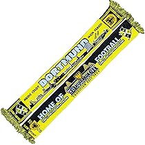 Écharpe Dortmund Officielle – Noir Et Jaune Avec Inscription 'You'll Never Walk Alone' – 100% Polyester