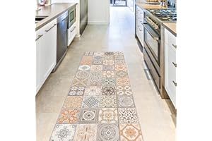 CREARREDA Alfombra Vinílica Cocina y Baño Antideslizante Lavable, Diseño Italiano Moderno, Impermeable, Decorativa, Resistente, Fácil Limpieza, Antimanchas, Higiénica, Made in Italy