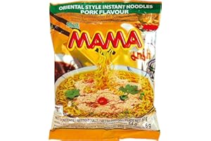 Mama Instant Noodles Pork Flavour, Pack of 30 (30 x 60 g)