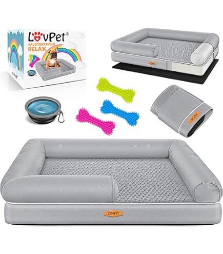 Ferplast Hondenbed, Hondenkussen voor kleine Honden Hondenmand hoes Afneembaar en Wasbaar Orthopedisch Hondenbed, Ergonomische HondensofaBank voor Honden Waterdichte 65 x 40 x h 8 cm. Bruin