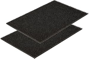 CARPIDO Wycieraczka antypoślizgowa mata podłogowa 40 x 60 cm zestaw 2 sztuk na zewnątrz wycieraczka z cienkim włosiem czarna