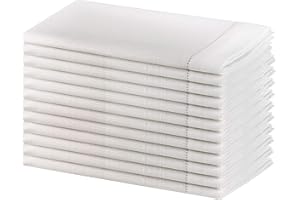 Sweet Needle - Servilletas de Tela 100% Puro Lino con vainica -50x50 CM, 100% Lino Europeo, Lavables y duraderas. Ideal para decoración de Cocina, Navidad, Bodas, Restaurante