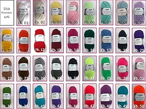 25x50 Gr. Lisa Strickgarn Strick-Wolle Set XL (keine Farbauswahl möglich)