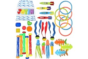 JOYIN 30pcs Juguetes de Buceo Juegos de Agua Verano Piscina Juguetes para Nadar bajo el Agua Conjunto Juguetes de Entrenamiento Torpedo Bandit