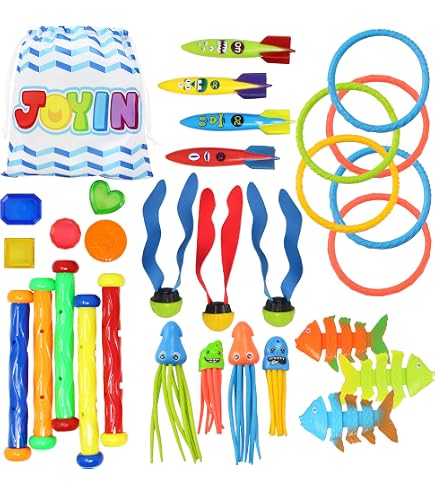 Set De 4 Aros De Agua Zambullibles Para Piscina | Colores Brillantes | Material Suave Y Flexible | Ideales Para Juegos Acuáticos Y Fiestas En La Piscina