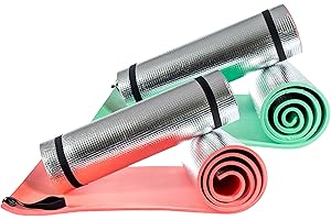 Cao 4506, Matmouss' alluminia Unisex-Adulto, Verde/Argento o Rosso/Argento, 180x50cm // plié 50x14cm