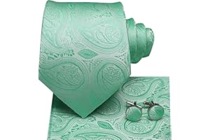 Hi-Tie Ties for Men Silk Tie Sets Pocket Square Cufflinks Wedding Formal Business Party Mens Tie Sets