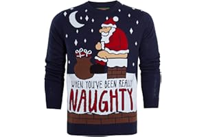 shelikes Mens Christmas Jumper Ugly Sweatshirts Novelty Knitwear Top Long Sleeve Sweaters | Xmas Jumpers | Santa Sweatshirt | Festive Sweater