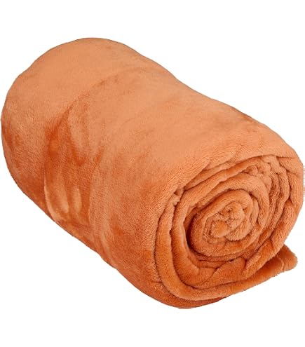 Plaid In Flanella Beige ATMOSPHERA: Coperta Da Divano 180x230 Cm, Morbida E Calda, Stile Lino
