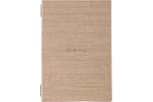 DAG Style, Speisekarte Restaurant A5 Linie Italy, Menü Restaurant mit Aufschrift "Menü", Elfenbeinfarbe, PU-Material, 100% Made in Italy