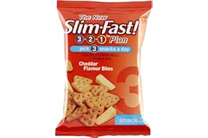 ‎SLIMFAST Slim Fast Snack Bag Cheddar Flavour Bites 22g - Pack of 12