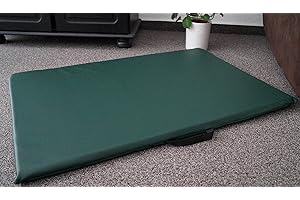 HUNDEBETTENMANUFAKTUR Hundematte Hundematratze Matte Kunstleder Schaumstoff 3 cm Verschiedene Größen und Farben wählbar (100 cm X 70 cm, grün)
