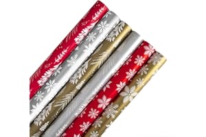 Hallmark Lot de 6 rouleaux de papier cadeau de Noël 18 m en 6 motifs