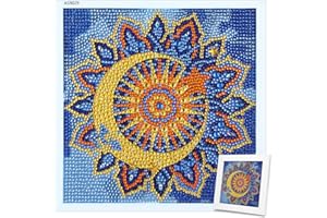 MWOOT 5D Diamond Art Painting Kit for Kids,Bambini Pittura Diamante 5D Fai da Te,Strass Ricamo a Punto Croce Arts Craft for Home Decor e Regalo(20x20CM),Mandala