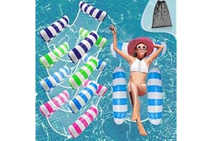 MLRYH Flottant Hamac Gonflable, Flotteur Gonflable Piscine 4 -en- 1 Flottant de Inclinable Flotteur Hamac Hamac d'eau Jouets de Piscine pour Plage Partie Vacances