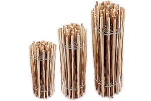 Aquagart Staketenzaun verschiedene Höhen (Haselnuss 5m x 90cm) Lattenabstand 4-6cm Gartenzaun Kastanienzaun aus Haselnuss Langlebiger Holzzaun Holz Zaun mit doppelter Drahtumspannung Rollzaun