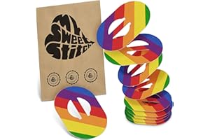 MySweetStitch - 10 x Enlite Guardian pansement, Pride, Overpatch Ø 80 x 65 mm, intérieur Ø 10 mm, protection capteur, imperméable, respirant, doux pour la peau, Fabriqué en Allemagne