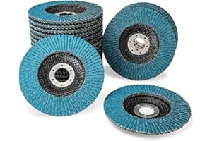 ASelected Lot de 20 Disques à Lamelles de Qualité Professionnelle 125 mm Grain 60, Disques Abrasifs à Lamelles pour Métal Enlever Ebavure, Rouille, Polissage, Finition