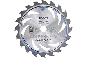 kwb lama per sega circolare 150 x 16 mm, taglio ultrarapido, ottimale per macchine a batteria, adatta per legno tenero e duro, listellare e truciolare